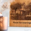 Eikenhouten tapasplank modern met leder lus housewarming , gemaakt door Puntgaaf made personal